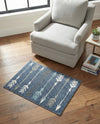 Autumn Meadow Collection Area Rug -  Junipervale Rectangle Navy Blue  lifestyle 34