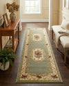Versailles Elegance Collection Area Rug -  Louveciennes (Green) Runner Green  lifestyle 79