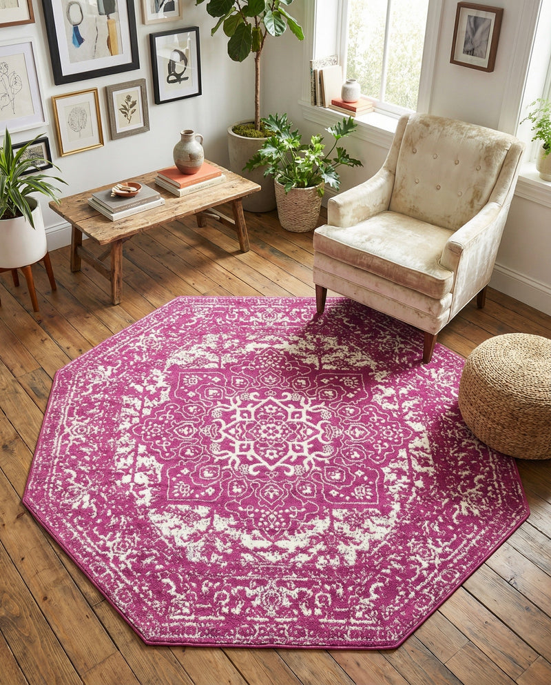 Georgetown Rugs Collection Area Rug - Dupont (Purple) Octagon Purple  lifestyle 66