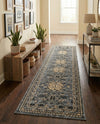 Tabriz Tapestries Collection Area Rug - Azerbaijan (Gray) Runner Gray  lifestyle 64