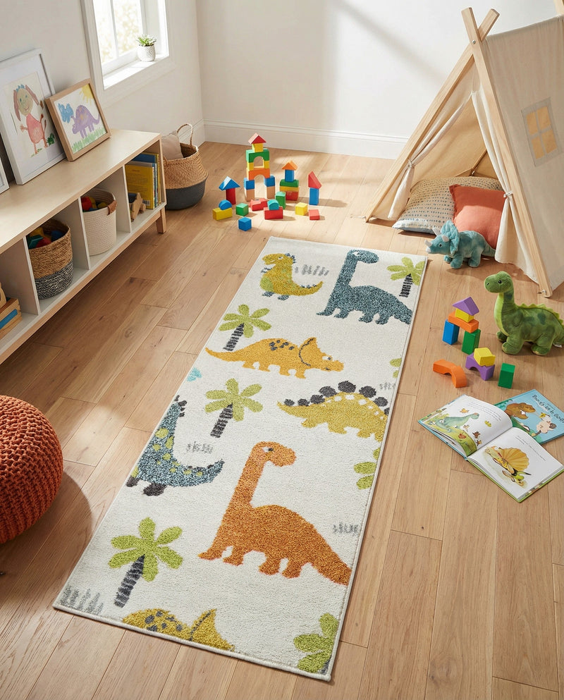 Wonder Tykes Collection Area Rug -  Pastiche Runner Ivory  lifestyle 28
