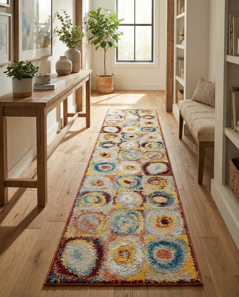 Aegean Elegance Washables Collection Area Rug -  Rhodes Runner Multi  lifestyle 59