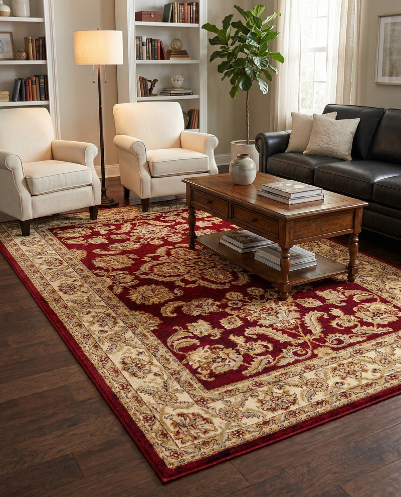 Jaipur Elegance Collection Area Rug -  Jantar Rectangle Red  lifestyle 22