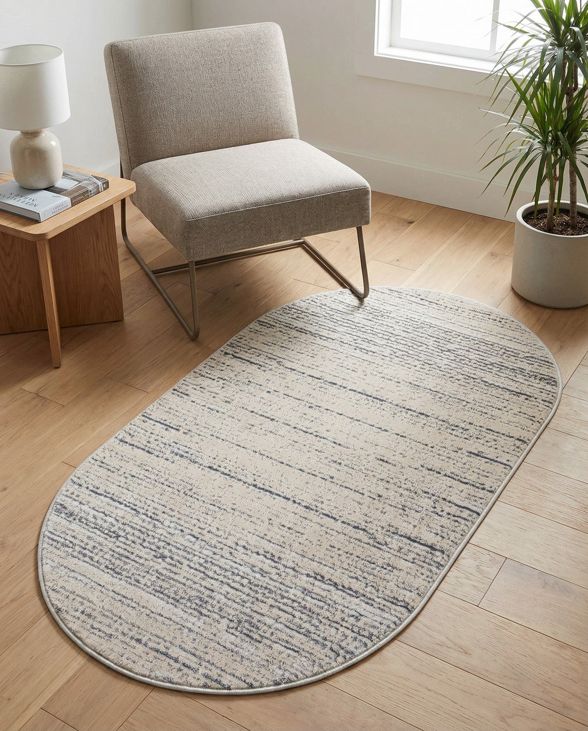 Serenity Sands Collection Area Rug -  Tranquilbay Oval Cream  lifestyle 92
