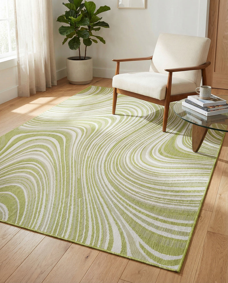 Urban Terrace Collection Area Rug - Soho Rectangle Green  lifestyle 28