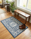 Tribal Terrace Treasures Collection Area Rug -  Incan Isle (Blue) Rectangle Blue  lifestyle 32