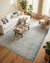 Rustic Charm Revival Collection Area Rug - Farmstead Rectangle Light Blue  lifestyle 25
