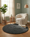 Alpine Plush Collection Area Rug -  Cortina (Peppercorn) Round Peppercorn  lifestyle 74