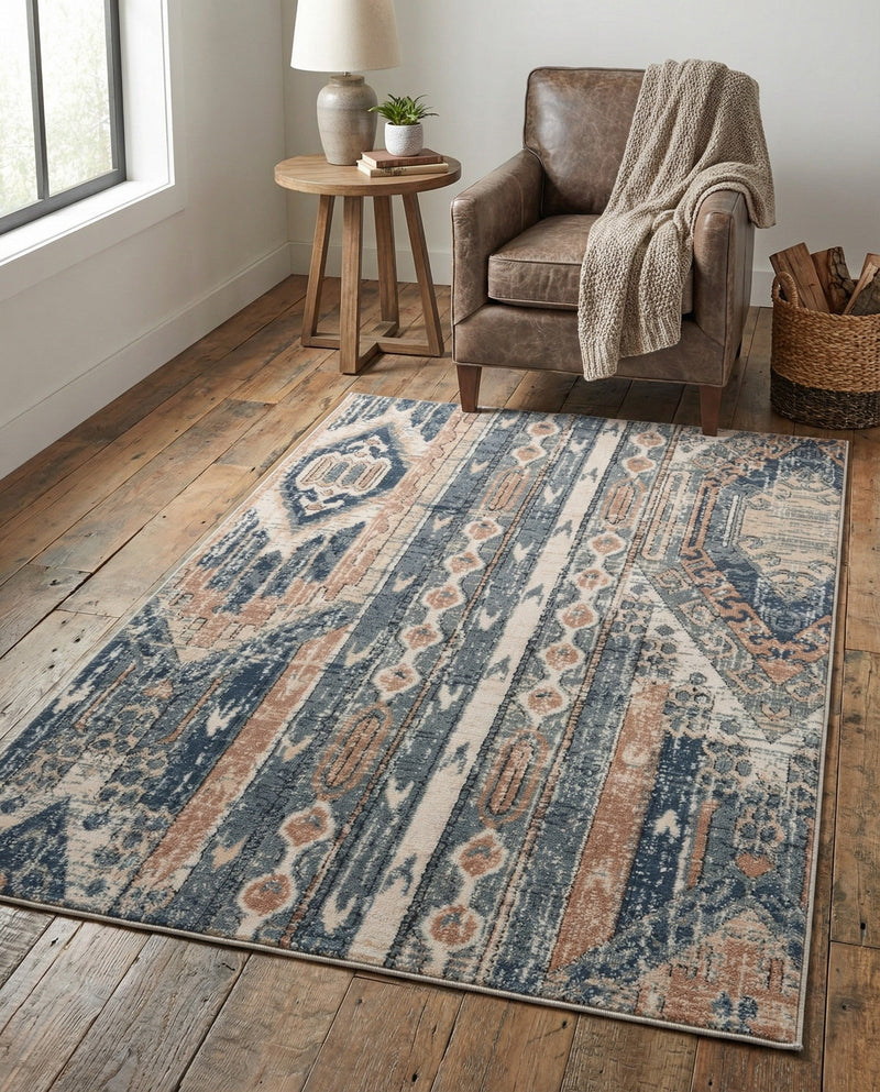Cascade Range Collection Area Rug - Hood (Navy Blue) Rectangle Navy Blue  lifestyle 8