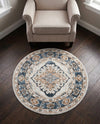 Cambridge Classics Collection Area Rug -  Magdalene (Cream) Round Cream  lifestyle 43