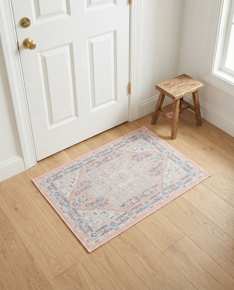 Savannah Series Collection Area Rug - Charleston (Powder Pink) Rectangle Powder Pink  lifestyle 18