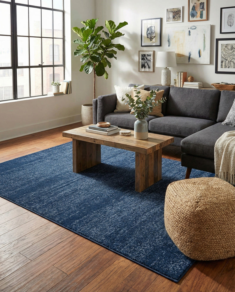 Studio Haven Collection Area Rug -  Gallery (Navy Blue) Rectangle Navy Blue  lifestyle 24