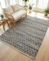 Osian Looms Collection Area Rug - Mumbai Rectangle Navy Blue  lifestyle 18