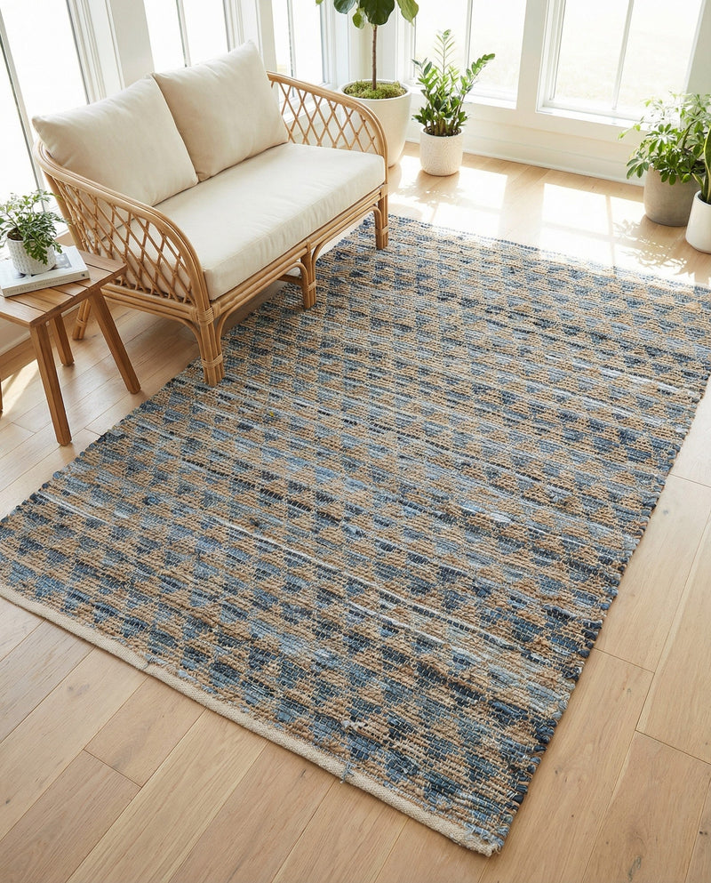 Osian Looms Collection Area Rug - Mumbai Rectangle Navy Blue  lifestyle 18