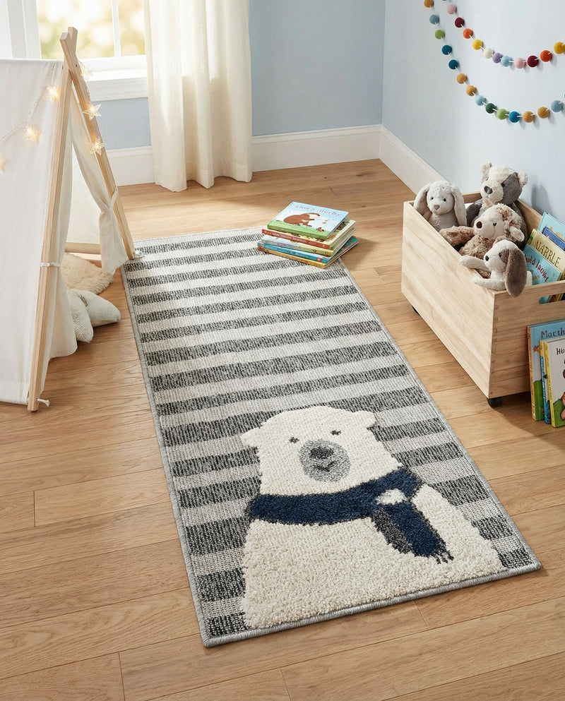 Wonder Tykes Collection Area Rug -  Dreamland Runner Gray  lifestyle 50