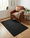 Woven Seaside Jute Collection Area Rug - Martha's Rectangle Black  lifestyle 16