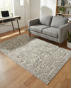 Seville Stripes Collection Area Rug -  Cordoba (Gray) Rectangle Gray  lifestyle 7