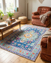 Heritage Elegance Collection Area Rug -  Taj Rectangle Blue  lifestyle 5
