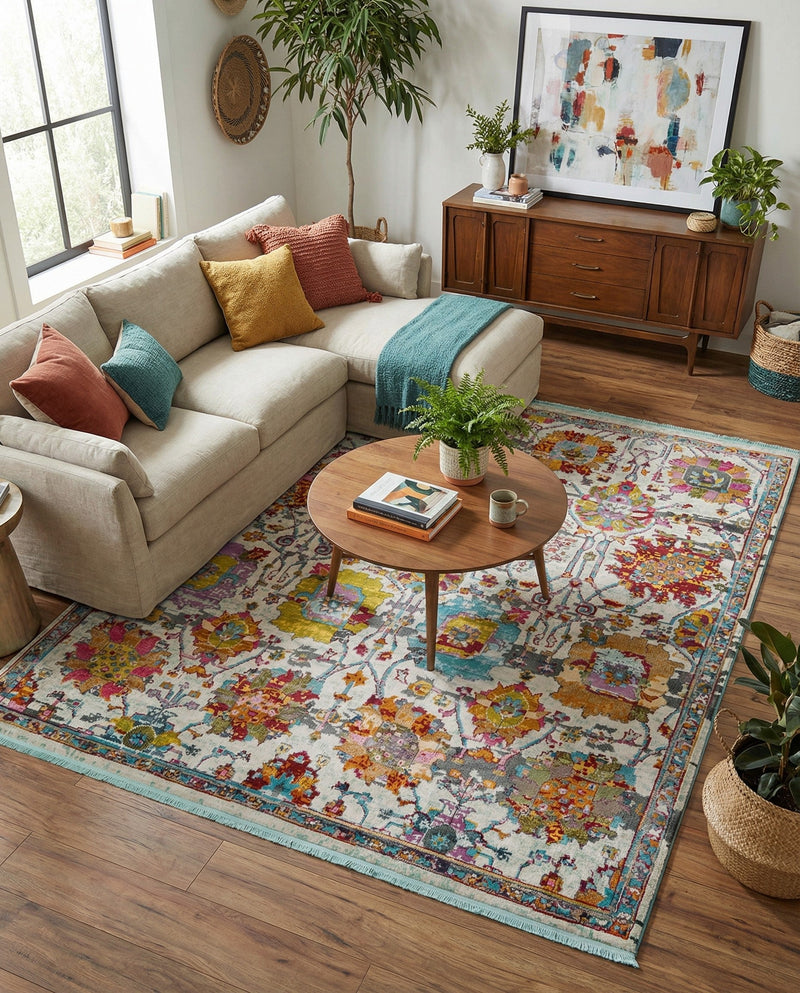 Arcadia Rugs Collection Area Rug -  Elysium Square Multi  lifestyle 60