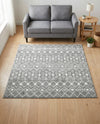 Mediterranean Lattice Collection Area Rug - Santorini (Gray) Square Gray  lifestyle 78