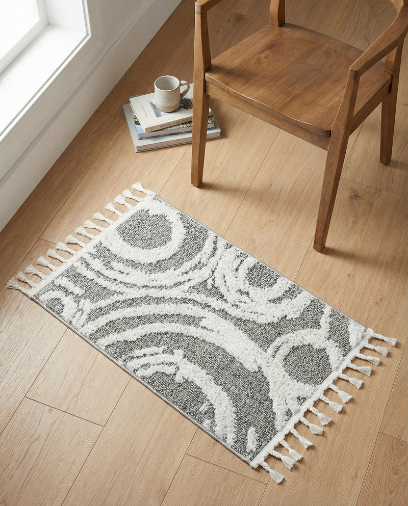 Sahara Chic Collection Area Rug -  Nubia Rectangle Gray  lifestyle 25