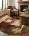 Bistro Lounge Collection Area Rug -  Doppio Oval Multi  lifestyle 82