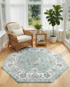 Adriana Terrace Collection Area Rug -  Positano (Aqua) Octagon Aqua  lifestyle 45
