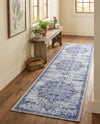 Baroque Era Collection Area Rug - Versailles (Gray Blue) Runner Gray Blue  lifestyle 41