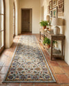 Casablanca Tapestry Collection Area Rug -  Marrakech (Cloud Gray) Runner Cloud Gray  lifestyle 55