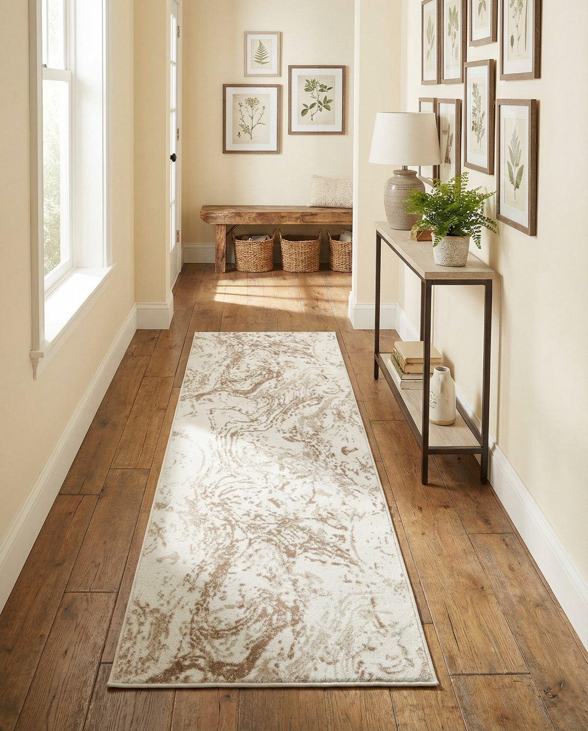 Coastal Haven Collection Area Rug -  Nautilus Runner Ivory  lifestyle 49