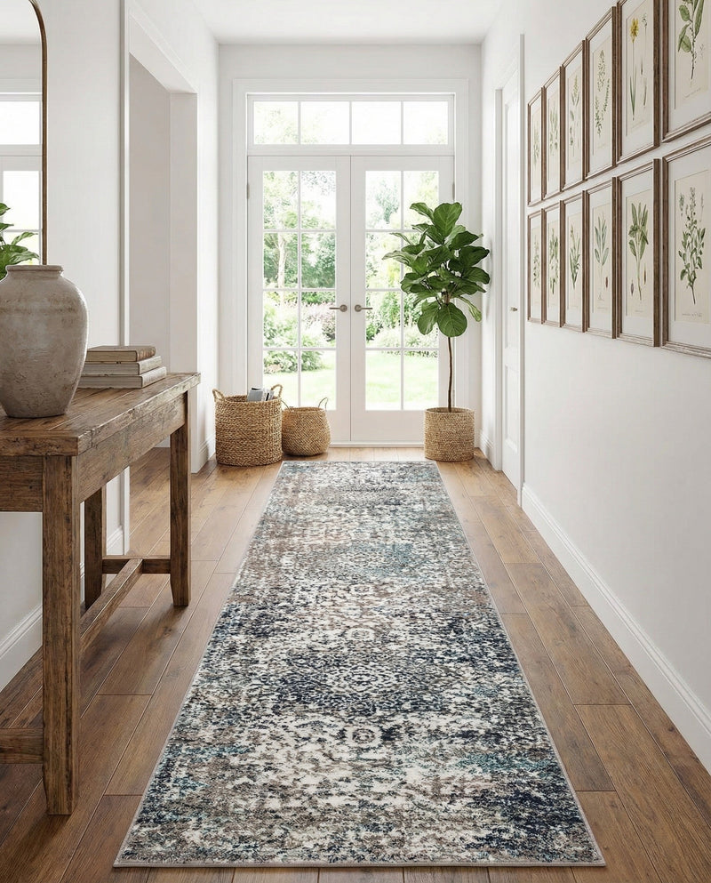 Georgetown Rugs Collection Area Rug - Dupont (Gray) Runner Gray  lifestyle 81