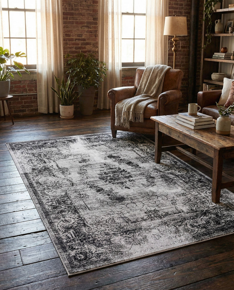 Copenhagen Comfort Collection Area Rug -  Roskilde Rectangle Gray  lifestyle 9
