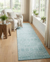 Marrakesh Lattice Collection Area Rug - Casablanca (Aqua) Runner Aqua  lifestyle 71