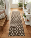 Lattice Gardens Collection Area Rug -  Bloomfield (Brown) Runner Brown  lifestyle 73