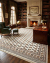 Samarkand Elegance Collection Area Rug -  Margilan (Ivory) Rectangle Ivory  lifestyle 5