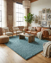 Plush Oasis Collection Area Rug - Serenity (Light Slate Blue) Rectangle Light Slate Blue  lifestyle 31