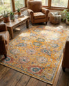 Seville Stripes Collection Area Rug -  Cordoba (Yellow) Rectangle Yellow  lifestyle 17