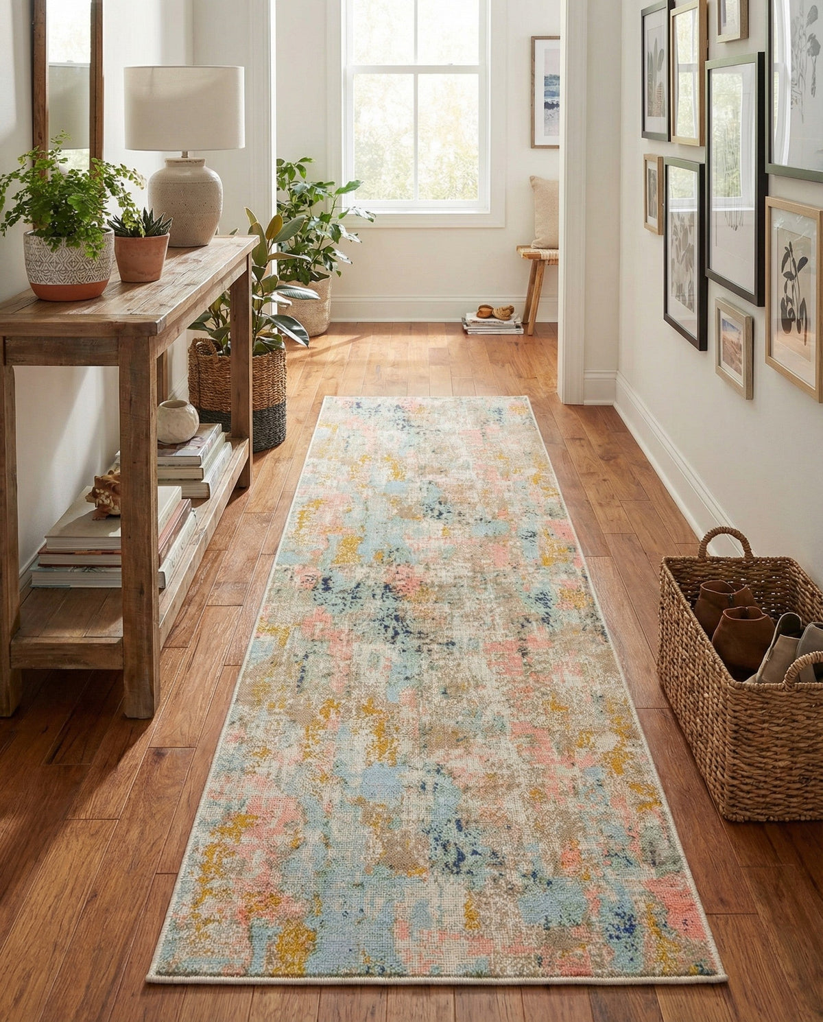 Lagoon Oasis Collection Area Rug -  Seagrass Runner Multi  lifestyle 108