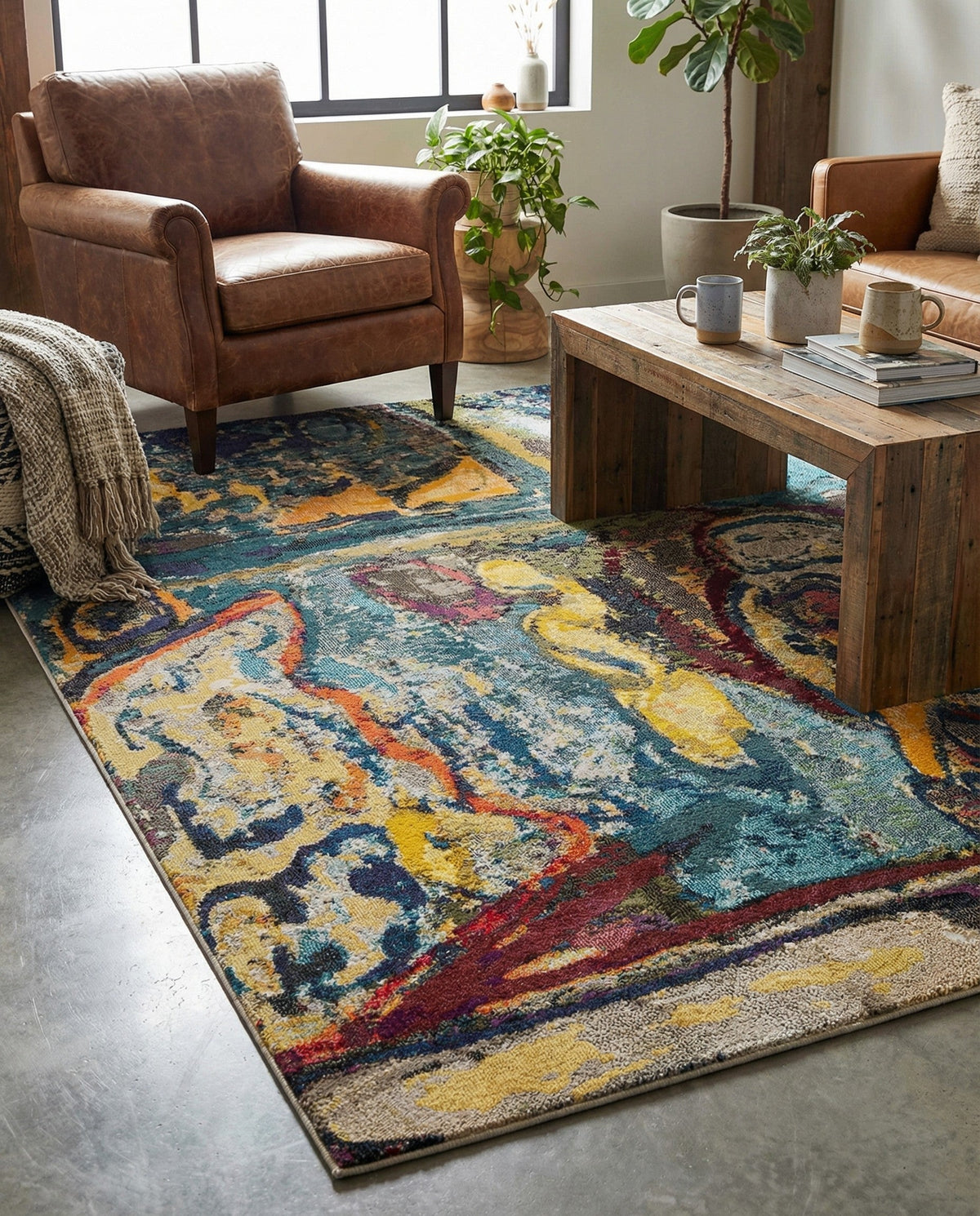 Autumnal Tapestry Collection Area Rug - Harvestville Rectangle Multi  lifestyle 31