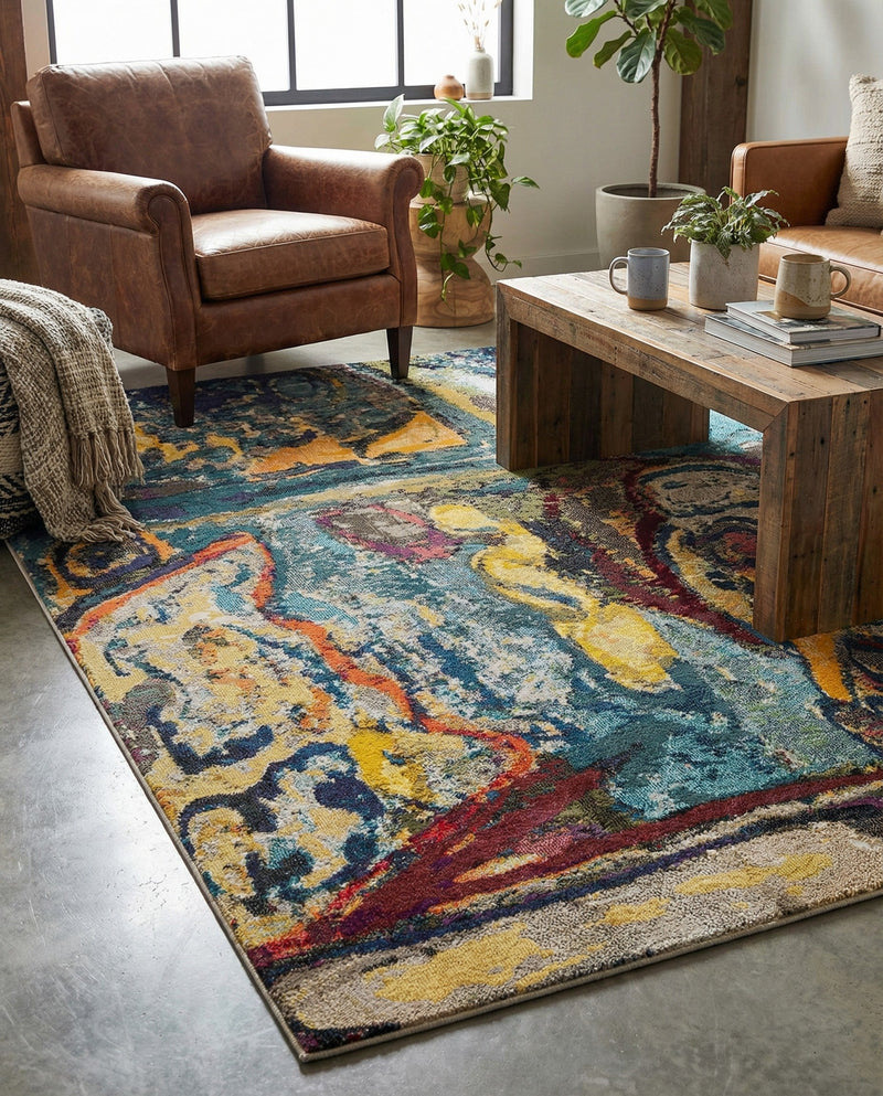 Autumnal Tapestry Collection Area Rug - Harvestville Rectangle Multi  lifestyle 31