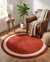 Studio Haven Collection Area Rug -  Alcove (Terracotta) Round Terracotta  lifestyle 54