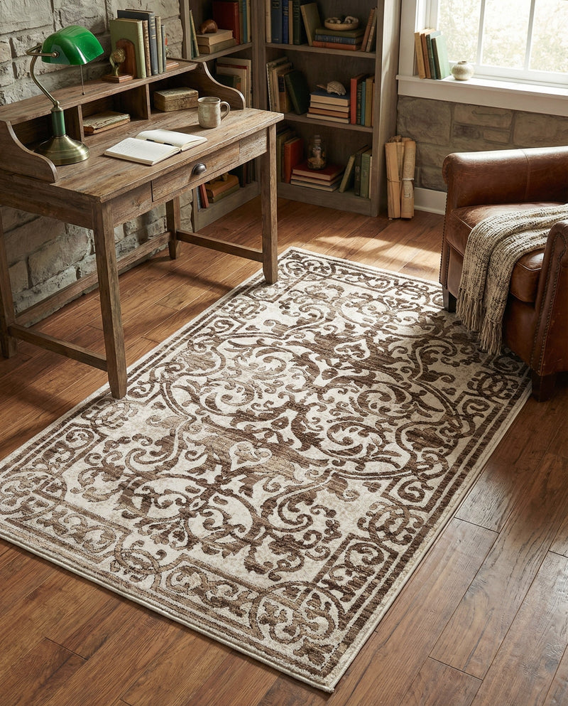 Sanctuary Retreat Collection Area Rug -  Retreat Rectangle Chocolate Brown  lifestyle 37