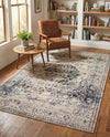 Coastal Manor Collection Area Rug -  Dunes Rectangle Dark Blue  lifestyle 25