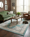 Beverly Grove Collection Area Rug -  Fairfax (Aqua) Rectangle Aqua  lifestyle 19
