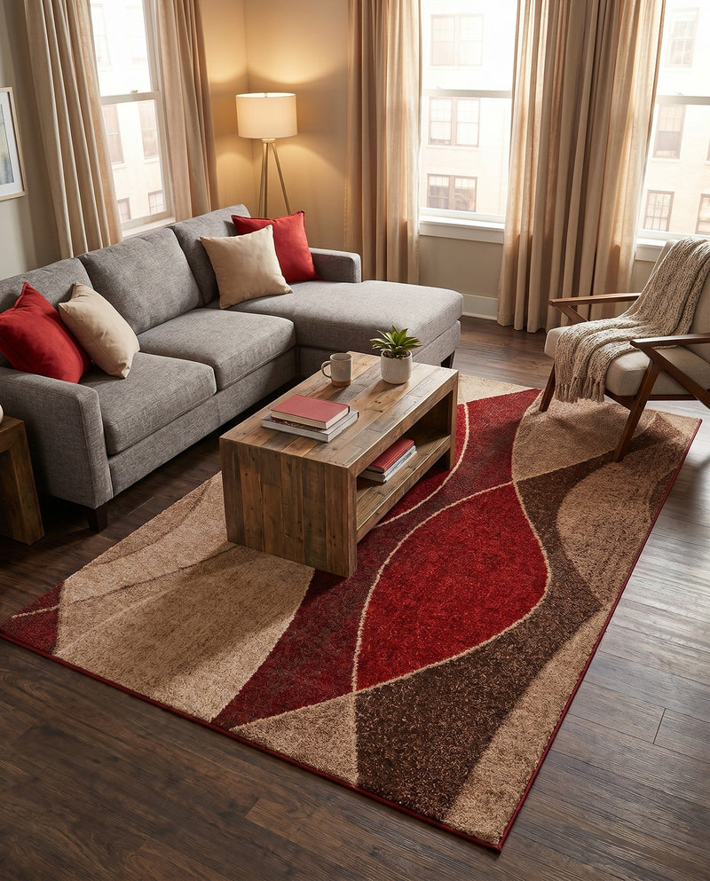 Autumn Meadow Collection Area Rug -  Emberglow Rectangle Multi  lifestyle 12
