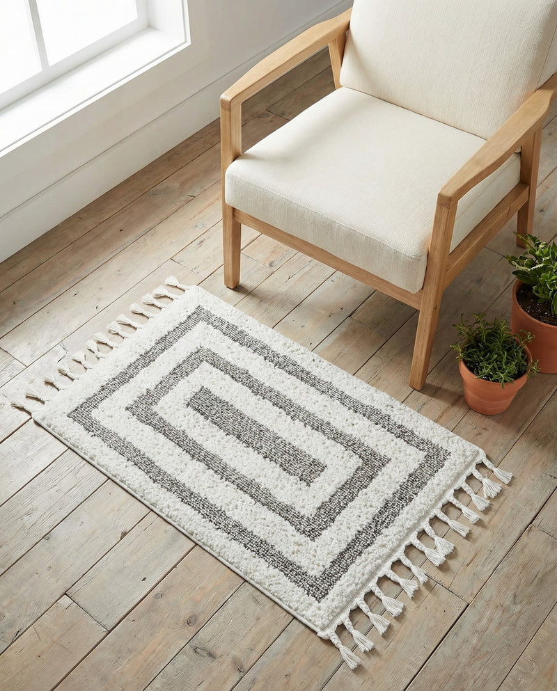Sahara Chic Collection Area Rug -  Casablanca Rectangle Gray  lifestyle 33
