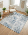 Aegean Elegance Washables Collection Area Rug -  Paros Square Ivory Gray  lifestyle 74
