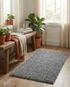 Cozy Comfort Shag Collection Area Rug - Haven (Pebble Gray) Rectangle Pebble Gray  lifestyle 24