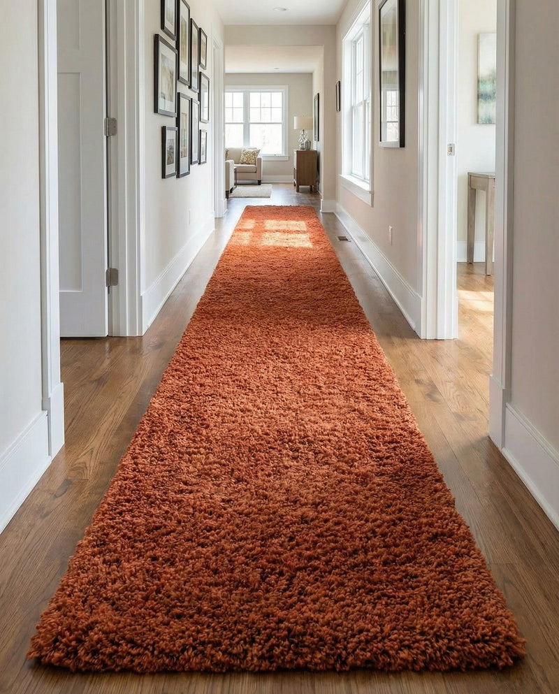 Plush Oasis Collection Area Rug - Serenity (Terracotta) Runner Terracotta  lifestyle 88