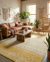 Mediterranean Lattice Collection Area Rug -  Casablanca (Ivory and Yellow) Rectangle Ivory and Yellow  lifestyle 8